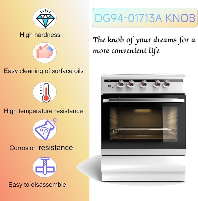 P Polerden DG94-01713A Light Knob [1 Pack] DG94-01713A Gas Range Knob for use with DG94-01712A Knobs for Samsung Range Oven Stove NX58M9420SS NX58M9420SSAA NX58M9420SSAA-00 - Image 3